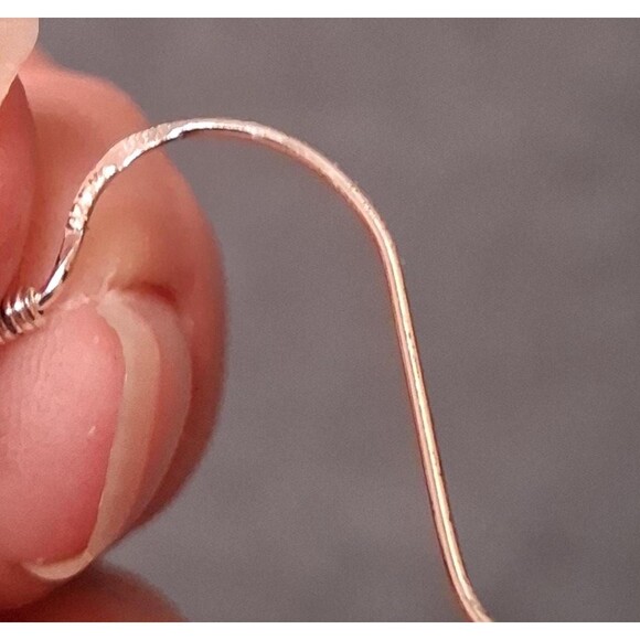 Sterling Spiral Tornado Dangle Earrings Gold & Silver Finish - Picture 3 of 3